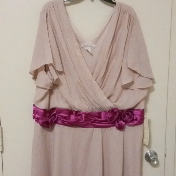 sachin and babi light blue dress Dusty Pink Plus Size Mother of the Bride dress and coat
